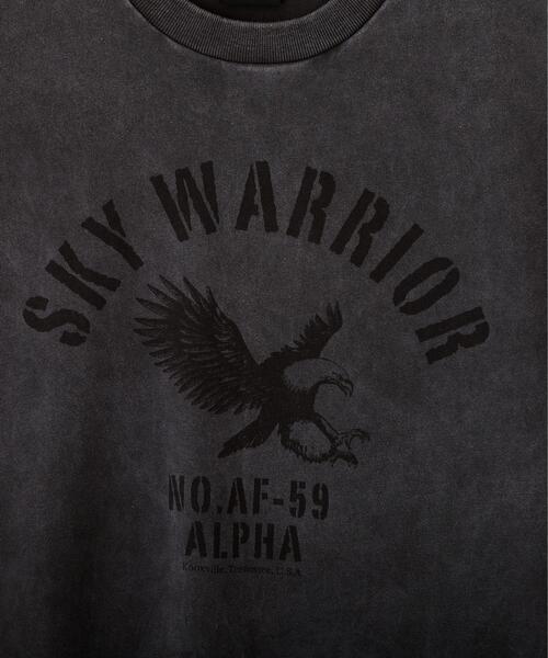 Alpha Industries(アルファインダストリーズ)の「【日本限定】Alpha Industries/アルファ インダストリーズ/SKY WARRIOR T-SHIRT/スカイウォーリアTシャツ(Tシャツ/カットソー・メンズ・ゴールド/チャコール/ホワイト系2・S/L/2XL/M/XL)」の11枚目の写真
