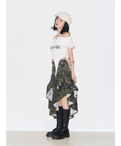 jouetie（ジュエティ）の「【kaorinomori×jouetie】レースハンチング（ハンチング/ベレー帽・レディース・ブラック/オフホワイト・FREE）」の10枚目の写真