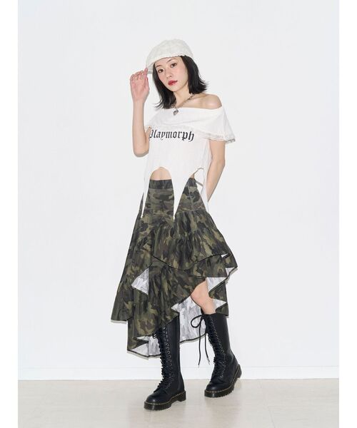 jouetie（ジュエティ）の「【kaorinomori×jouetie】レースハンチング（ハンチング/ベレー帽・レディース・ブラック/オフホワイト・FREE）」の13枚目の写真
