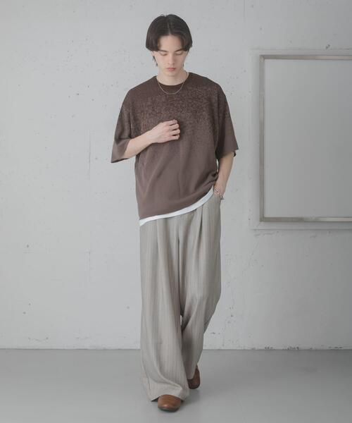 SENSE OF PLACE by URBAN RESEARCH（センスオブプレイスバイアーバンリサーチ）の「ピンストライプタックワイドスラックス（その他パンツ・メンズ・チャコールグレー/ライトベージュ/ブラウン・MEDIUM/LARGE）」の12枚目の写真