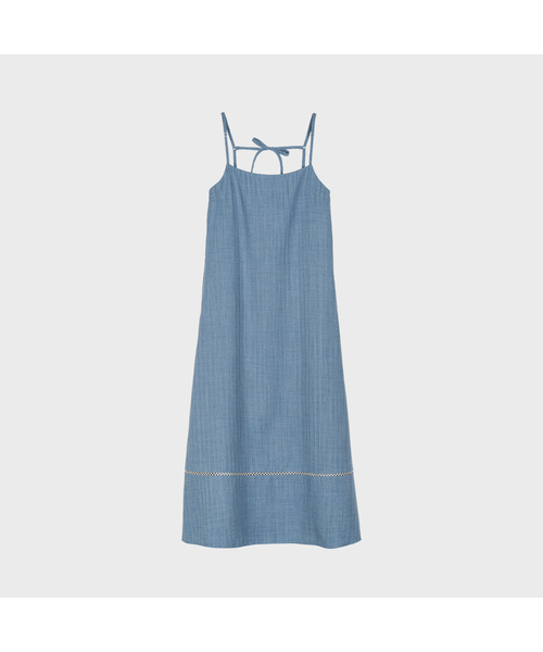 MMOGARDEN(エメモガーデン)の「(w) sleeveless long ops (2colors)(ワンピース・レディース・ブルー/ブラック・FREE)」の1枚目の写真