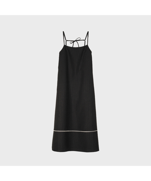 MMOGARDEN(エメモガーデン)の「(w) sleeveless long ops (2colors)(ワンピース・レディース・ブルー/ブラック・FREE)」の2枚目の写真