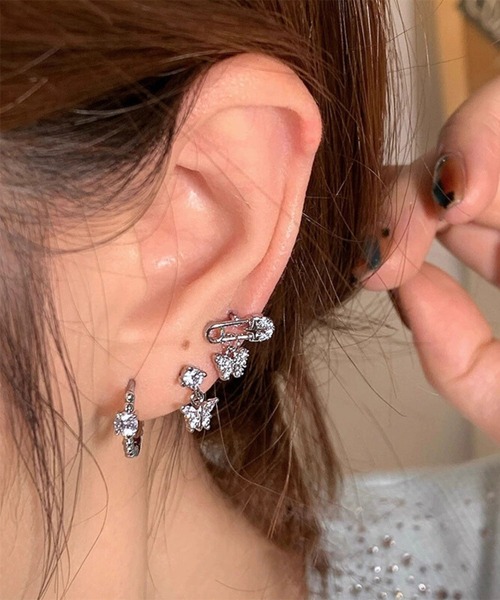 456795】キラキラY2Kピアス3点セット(RZ)（ピアス（両耳用））｜LUGG