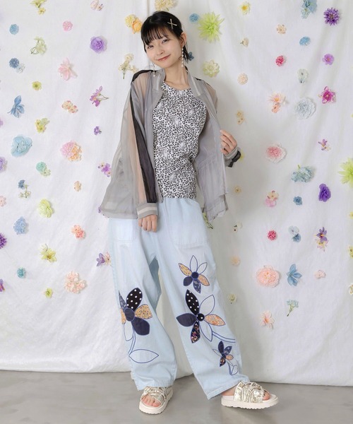ScoLar(スカラー)の「162609:オーガンジー×ナイロン 異素材シアーブルゾン(ブルゾン・レディース・グレー/サックスブルー/ブラック・M)」の4枚目の写真