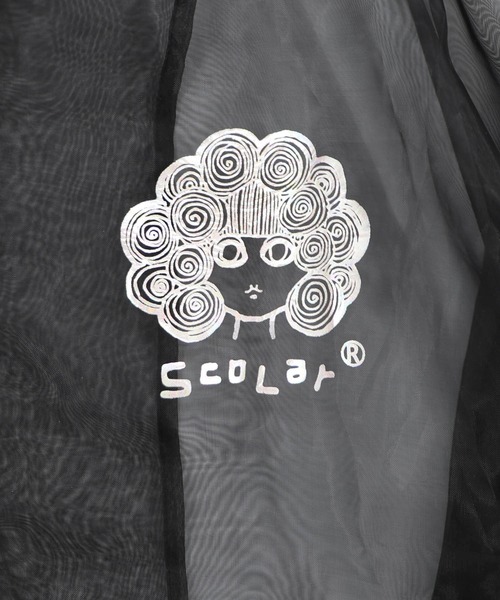 ScoLar(スカラー)の「162609:オーガンジー×ナイロン 異素材シアーブルゾン(ブルゾン・レディース・グレー/サックスブルー/ブラック・M)」の14枚目の写真