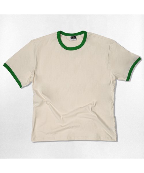 NOTUSUAL（ノットユージュアル）の「ユーズアル リンガー 半袖Tシャツ 4カラー（Tシャツ/カットソー・レディース・クリーム/ホワイト×グリーン/ホワイト/ネイビー・SMALL/MEDIUM/LARGE/X-LARGE）」の3枚目の写真
