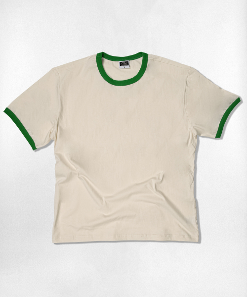 NOTUSUAL（ノットユージュアル）の「ユーズアル リンガー 半袖Tシャツ 4カラー（Tシャツ/カットソー・レディース・クリーム/ホワイト×グリーン/ホワイト/ネイビー・SMALL/MEDIUM/LARGE/X-LARGE）」の8枚目の写真
