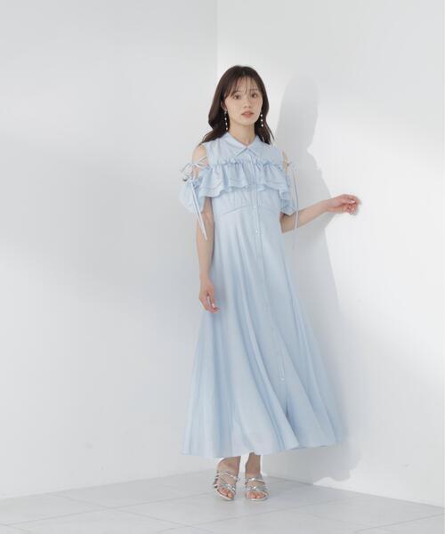 PROPORTION BODY DRESSING(プロポーションボディドレッシング)の「<E>フリルシャツワンピース / 1216247600(ワンピース・レディース・ネイビー/ブルー・P/S/MEDIUM)」の22枚目の写真