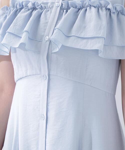 PROPORTION BODY DRESSING(プロポーションボディドレッシング)の「<E>フリルシャツワンピース / 1216247600(ワンピース・レディース・ネイビー/ブルー・P/S/MEDIUM)」の5枚目の写真