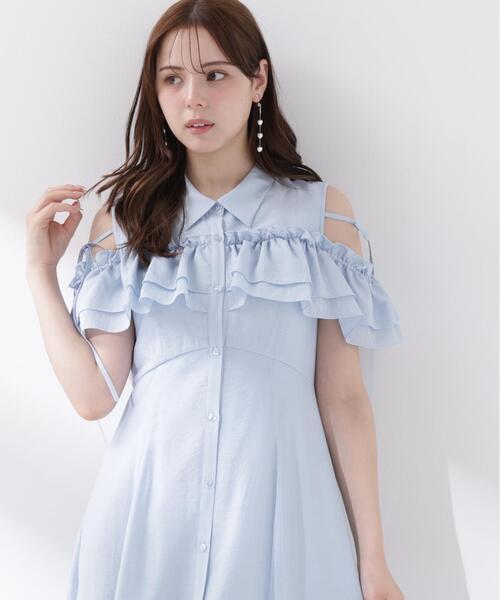 PROPORTION BODY DRESSING(プロポーションボディドレッシング)の「<E>フリルシャツワンピース / 1216247600(ワンピース・レディース・ネイビー/ブルー・P/S/MEDIUM)」の8枚目の写真