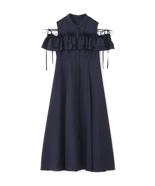 PROPORTION BODY DRESSING(プロポーションボディドレッシング)の「<E>フリルシャツワンピース / 1216247600(ワンピース・レディース・ネイビー/ブルー・P/S/MEDIUM)」の19枚目の写真