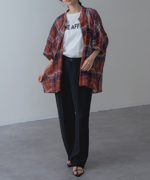 refinedworks(リファインドワークス)の「【refinedworks】セットアップ 対応◎ サイドライン センタープレス パンツ(その他パンツ・レディース・ブラウン/チャコールグレー/ブラック・FREE)」の8枚目の写真