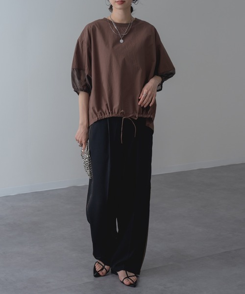 refinedworks(リファインドワークス)の「【refinedworks】セットアップ 対応◎ サイドライン センタープレス パンツ(その他パンツ・レディース・ブラウン/チャコールグレー/ブラック・FREE)」の11枚目の写真
