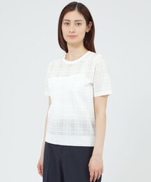 【WEB・一部店舗限定/ウォッシャブル】チェックジャカード プルオーバー