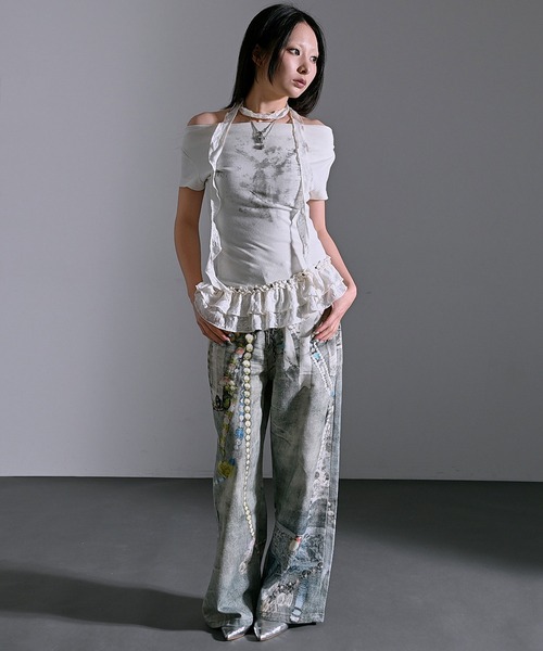 .KOM(ドットコム)の「『.KOM/ドットケーオーエム』転写デニムパンツ 【CN】(デニムパンツ・レディース・ブルー・S/M)」の8枚目の写真