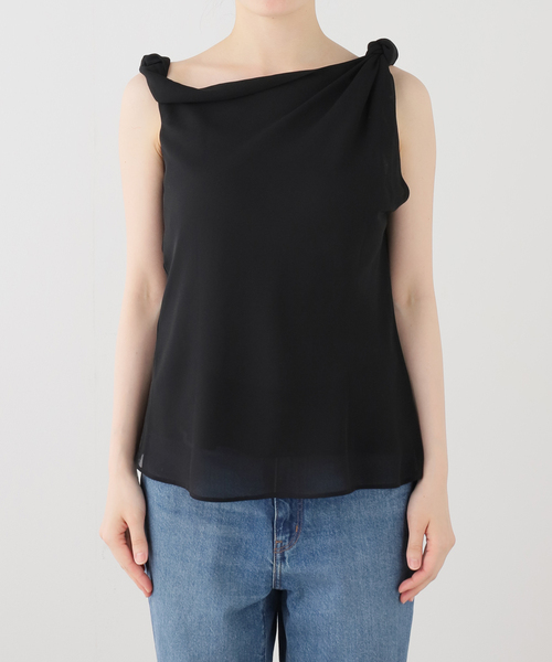 Deuxieme Classe（ドゥーズィエムクラス）の「【BY SLOAN/バイ スローン】Georgette Knot Twist Top（シャツ/ブラウス・レディース・ブラック・FREE）」の6枚目の写真