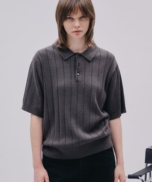 SELLE GLANT | MELANGE WIDE RIB SUMMER KNIT POLO / メランジワイドリブサマーニットポロ(ポロシャツ)