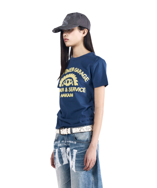 AAKAM(アーカム)の「Repair Service Boucle Half Top (Navy)(Tシャツ/カットソー・レディース・その他・1/3/2)」の4枚目の写真