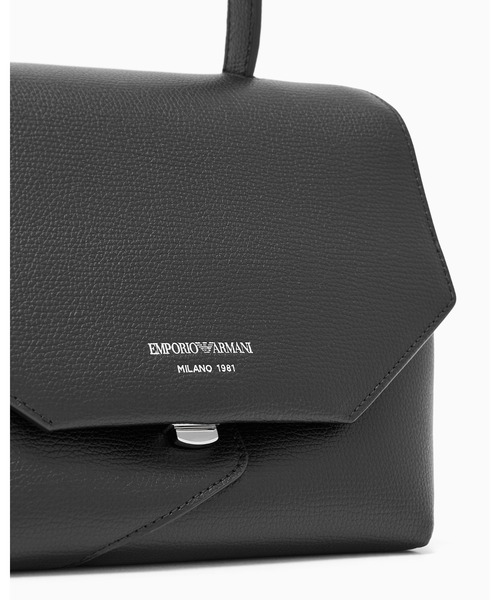 EMPORIO ARMANI(エンポリオアルマーニ)の「【エンポリオ アルマーニ】Emporio Armani 1981 レザーミニバッグ(ハンドバッグ・レディース・ブラック/ダークウッド/オートミール・FREE)」の7枚目の写真