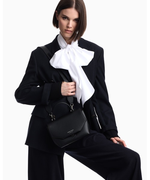 EMPORIO ARMANI(エンポリオアルマーニ)の「【エンポリオ アルマーニ】Emporio Armani 1981 レザーミニバッグ(ハンドバッグ・レディース・ブラック/ダークウッド/オートミール・FREE)」の10枚目の写真