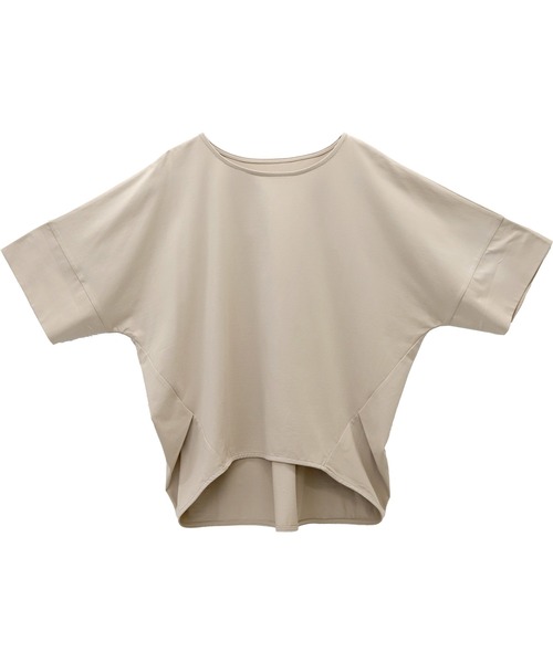 Aletta vita（アレッタビータ）の「接触冷感シルケットタック使いドルマンプルオーバー（Tシャツ/カットソー・レディース・ネイビー/グレイッシュベージュ/ブラック・M）」の6枚目の写真