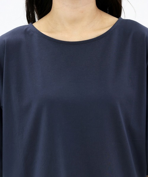 Aletta vita（アレッタビータ）の「接触冷感シルケットタック使いドルマンプルオーバー（Tシャツ/カットソー・レディース・ネイビー/グレイッシュベージュ/ブラック・M）」の10枚目の写真
