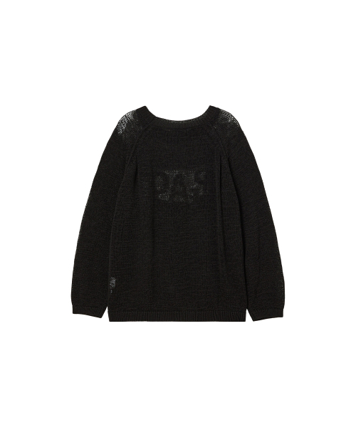 LAP（ラップ）の「レタリングシースルー長袖ニット AS2KH563（ニット/セーター・レディース・ブラック/ホワイト・FREE）」の4枚目の写真