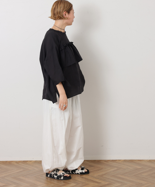 JOURNAL STANDARD LUXE(ジャーナルスタンダード ラックス)の「バフワッシャー ベイカーパンツ(その他パンツ・レディース・カーキ/ホワイト・SMALL/MEDIUM)」の8枚目の写真