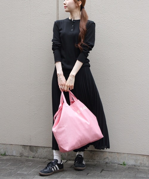 MEYAME(メヤメ)の「MEYAME/メヤメ ソフトリブヘンリーネック SOFT RIB HENRY NECK MEY-2502(Tシャツ/カットソー・レディース・レッド/ブラック/クリーム・FREE)」の10枚目の写真
