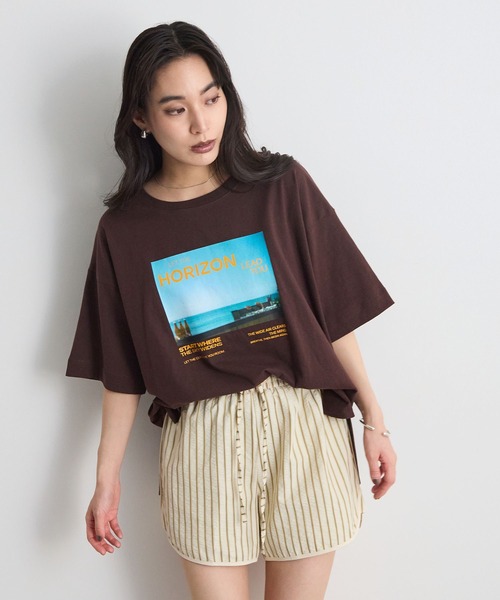 STELLA FISH(ステラフィッシュ)の「【夏フェス】ストライプショートパンツ(その他パンツ・レディース・ブルー/ベージュ・FREE)」の8枚目の写真