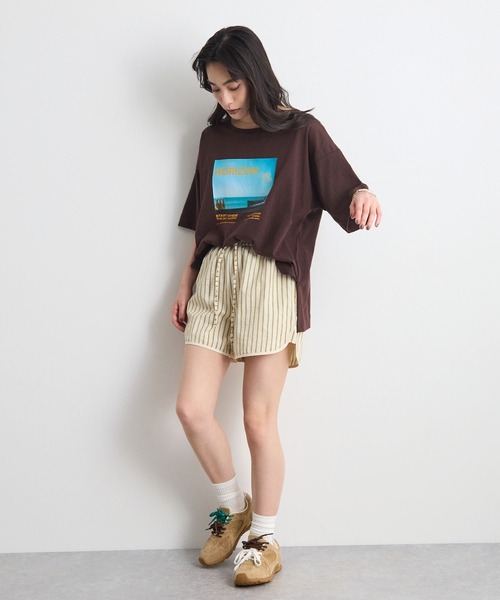 STELLA FISH(ステラフィッシュ)の「【夏フェス】ストライプショートパンツ(その他パンツ・レディース・ブルー/ベージュ・FREE)」の11枚目の写真