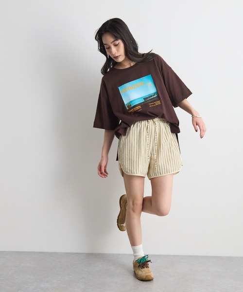STELLA FISH(ステラフィッシュ)の「【夏フェス】ストライプショートパンツ(その他パンツ・レディース・ブルー/ベージュ・FREE)」の12枚目の写真