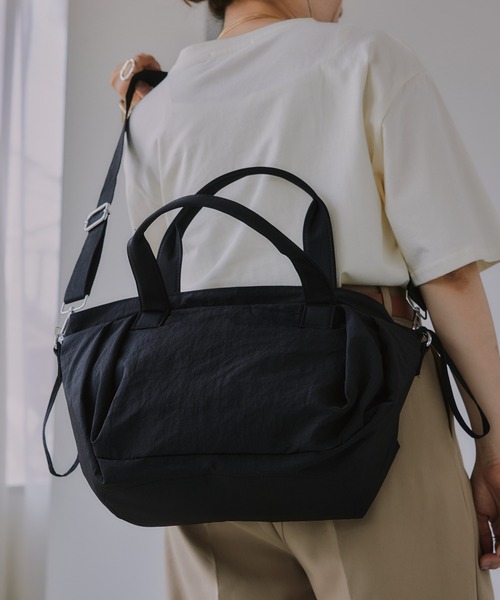 210nouve(トゥージュヌーブ)の「2WAY ナイロン ボストン バッグ(ボストンバッグ・レディース・ブラウン/アイボリー/ブラック・FREE)」の17枚目の写真