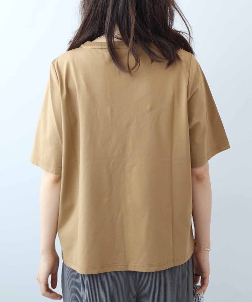 leswel(レスウェル)の「【M~5L】コード刺しゅうロゴTシャツ(Tシャツ/カットソー・レディース・ブラウン/ライトグレー/チャコールグレー・3L/LL/L/M/5L/4L)」の19枚目の写真
