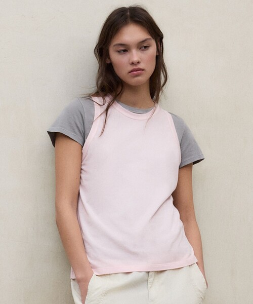 ECOALF(エコアルフ)の「MINDEN タンクトップ / MINDEN T-SHIRT WOMAN(タンクトップ・レディース・ライトブルー/ホワイト/ピンク系その他3・FREE)」の3枚目の写真