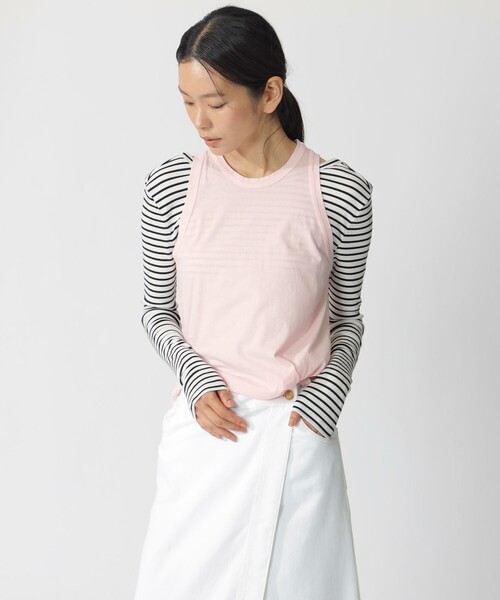 ECOALF(エコアルフ)の「MINDEN タンクトップ / MINDEN T-SHIRT WOMAN(タンクトップ・レディース・ライトブルー/ホワイト/ピンク系その他3・FREE)」の4枚目の写真