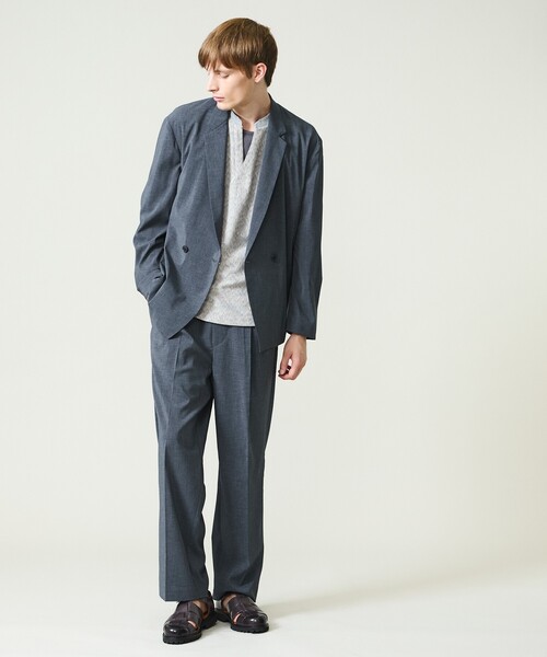 ABAHOUSE(アバハウス)の「【セットアップ対応】リネンライクシャンブレー ワイドイージーパンツ(その他パンツ・メンズ・グレイッシュブルー/ブラック/カーキ・48/46)」の11枚目の写真