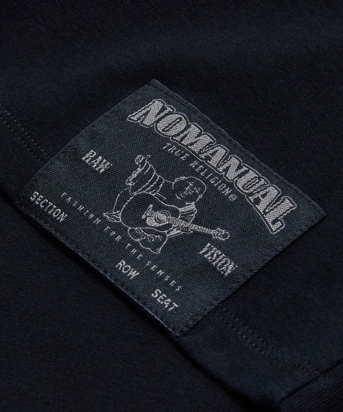 NOMANUAL（NOMANUAL）の「【NOMANUAL×TRUE RELIGION】NO RELIGION ONE SHOULDER TOP / 【ノーマニュアル×トゥルーレリジョン】ノーレリジョングラフィックプリントワンショルダー半袖Tシャツ（Tシャツ/カットソー・レディース・カーキ/ブラック・M/S）」の11枚目の写真