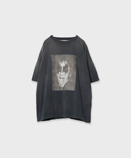 REMI RELIEF(レミレリーフ)の「REMI RELIEF/ NEW SP加工20/-天竺BIGサイズT(Who are you?) / RN31393123(Tシャツ/カットソー・メンズ・ホワイト/ブラック・L/M)」の2枚目の写真