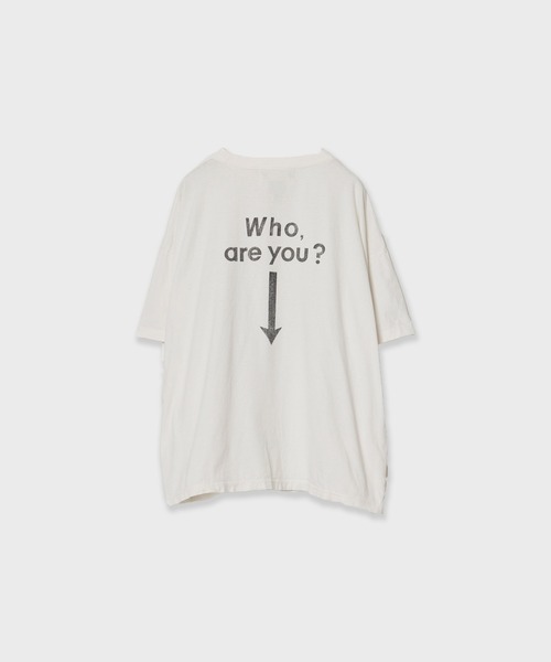 REMI RELIEF(レミレリーフ)の「REMI RELIEF/ NEW SP加工20/-天竺BIGサイズT(Who are you?) / RN31393123(Tシャツ/カットソー・メンズ・ホワイト/ブラック・L/M)」の3枚目の写真