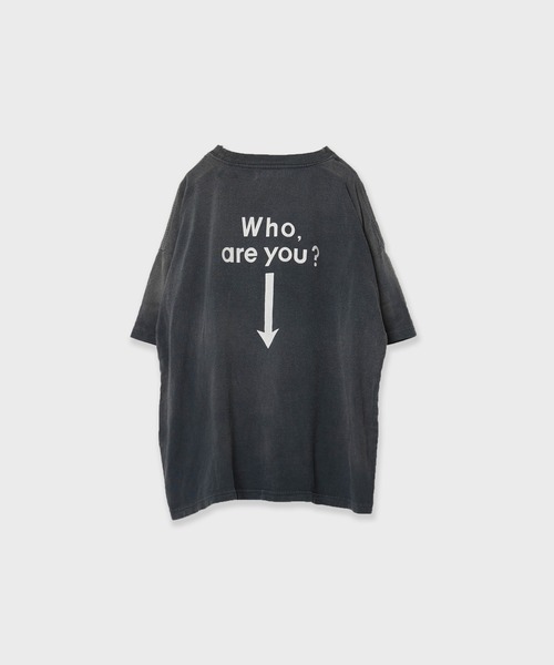 REMI RELIEF(レミレリーフ)の「REMI RELIEF/ NEW SP加工20/-天竺BIGサイズT(Who are you?) / RN31393123(Tシャツ/カットソー・メンズ・ホワイト/ブラック・L/M)」の4枚目の写真