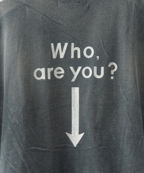 REMI RELIEF(レミレリーフ)の「REMI RELIEF/ NEW SP加工20/-天竺BIGサイズT(Who are you?) / RN31393123(Tシャツ/カットソー・メンズ・ホワイト/ブラック・L/M)」の11枚目の写真