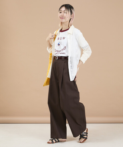Freada(フリーダ)の「Freada/フリーダ 花柄カットレースシャツ(シャツ/ブラウス・レディース・ブラック/ホワイト・ONE SIZE)」の7枚目の写真