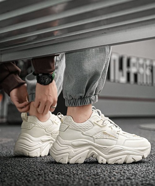 WESTBOY(ウエストボーイ)の「Y2K 4cm ボリュームソール ダッドスニーカー WO26W4SH01(スニーカー・メンズ・ブラック/ホワイト・43/42/44/41)」の4枚目の写真