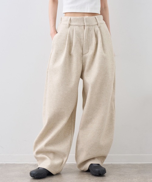 NOGLE(ノグル)の「【NOGLE/ノグル】カットメルトンスラックス(スラックス・レディース・アイボリー/ブラウン/グレー・S/M)」の14枚目の写真