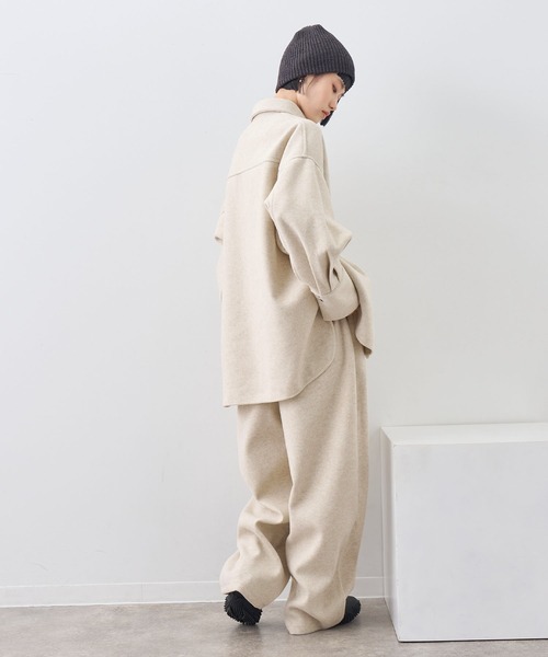 NOGLE(ノグル)の「【NOGLE/ノグル】カットメルトンスラックス(スラックス・レディース・アイボリー/ブラウン/グレー・S/M)」の17枚目の写真