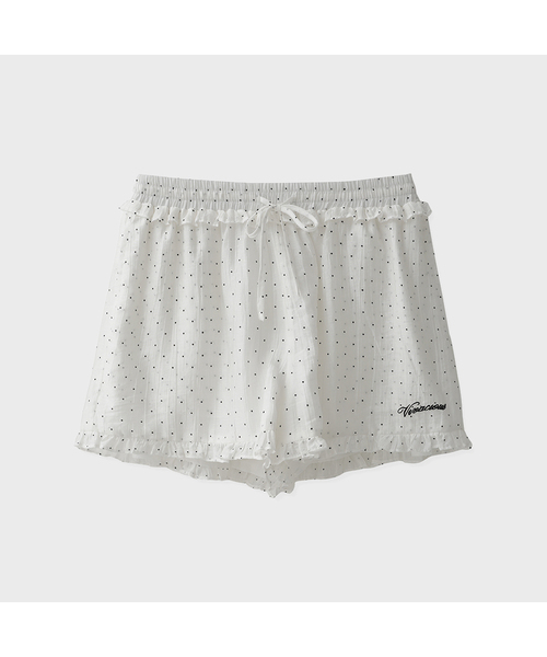 Vivacious(ビバシャス)の「ピュールドットフリルパンツ_3COL(その他パンツ・レディース・ブルー/ホワイト/ブラック・SMALL/MEDIUM)」の2枚目の写真