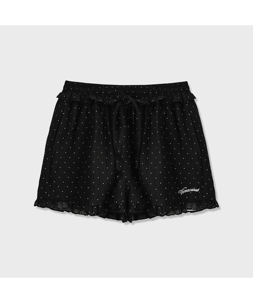 Vivacious(ビバシャス)の「ピュールドットフリルパンツ_3COL(その他パンツ・レディース・ブルー/ホワイト/ブラック・SMALL/MEDIUM)」の1枚目の写真