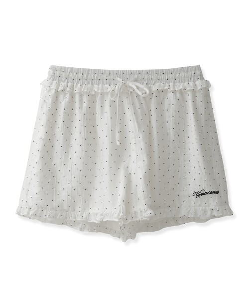 Vivacious(ビバシャス)の「ピュールドットフリルパンツ_3COL(その他パンツ・レディース・ブルー/ホワイト/ブラック・SMALL/MEDIUM)」の9枚目の写真