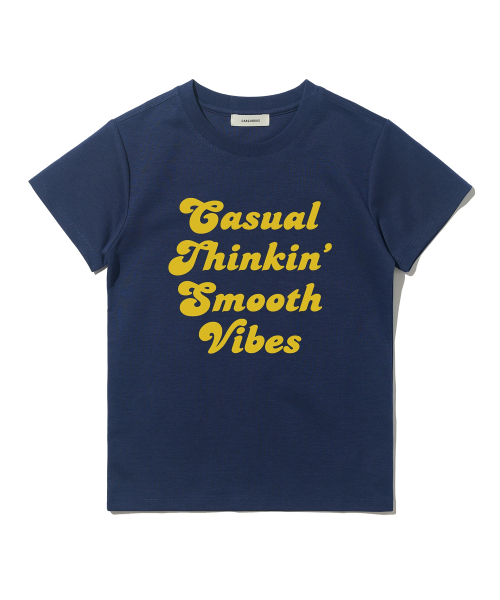 CARGOBROS FOR WOMAN(カーゴブロスフォーウィメン)の「ドットシースルーロングスリーブレイヤードカジュアル半袖Tシャツセット(アイボリー/ネイビー)(Tシャツ/カットソー・レディース・その他・FREE)」の3枚目の写真